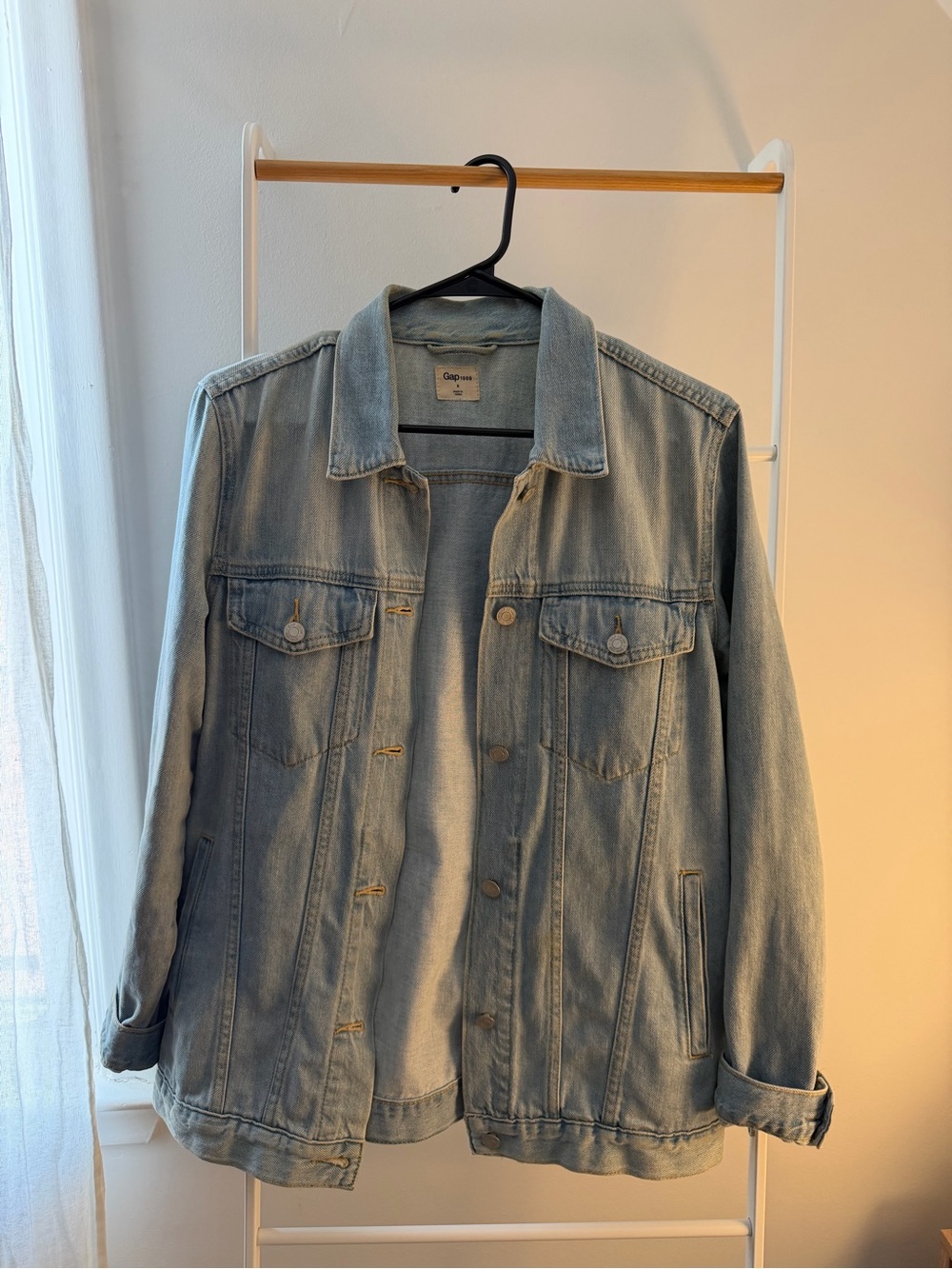 GAP Oversized Icon Jacket in Light Indigo